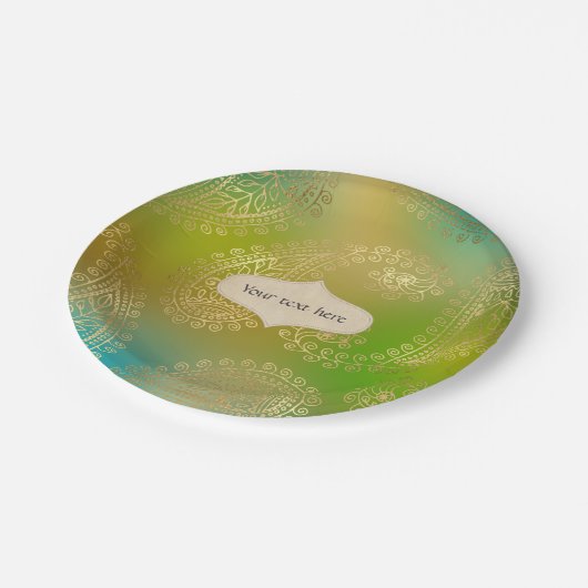 Gold Foil Arabian Papieren Bordje (Gekanteld)