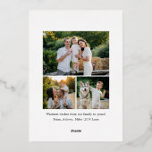 Gold Foil Arch Merry Christmas Photo Red Folie Feestdagenkaart (Achterkant)