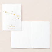 Gold Foil ARIES Zodiac Sign Constellation Folie Kaarten (Display)