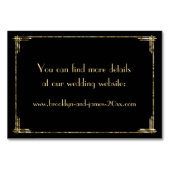 Gold Foil Art Deco Wedding Accommodatie Kaart (Achterkant)