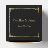 Gold Foil Art Deco Wedding Favor Boxes Bedankdoosjes (Bovenkant)