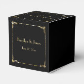 Gold Foil Art Deco Wedding Favor Boxes Bedankdoosjes (Achterkant)
