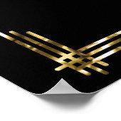 Gold Foil Art Deco Wedding Reception Sign 24x30 Poster (Hoek)