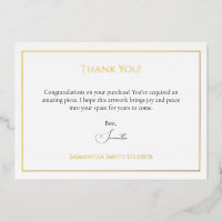 Gold Foil Art Sale Dank u kaart Sjabloon