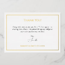 Gold Foil Art Sale Dank u kaart Sjabloon