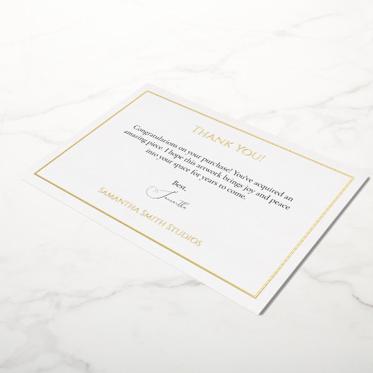 Gold Foil Art Sale Dank u kaart Sjabloon (Gedraaid)