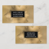 Gold Foil Artistic | metallische achtergrond Visitekaartje (Voorkant / Achterkant)