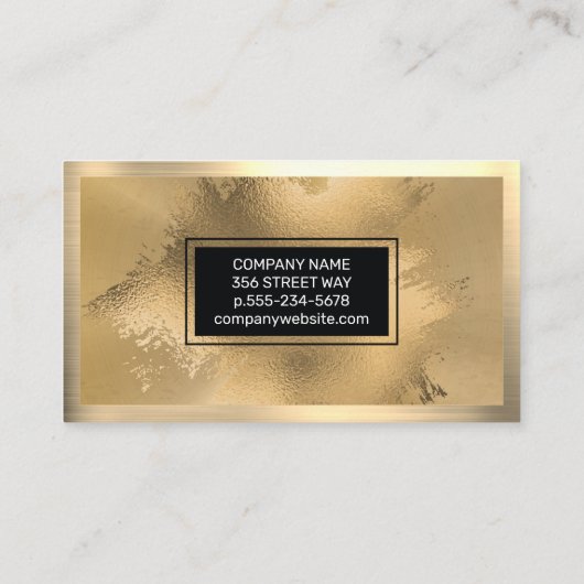 Gold Foil artistiek | Metaalgoud Visitekaartje (Achterkant)