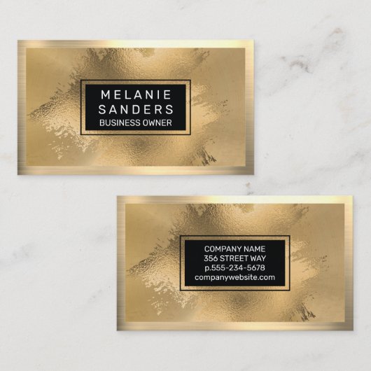 Gold Foil artistiek | Metaalgoud Visitekaartje (Voorkant / Achterkant)