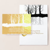 Gold Foil Autumn Trees in sneeuwse Thanksgiving Folie Kaarten (Display)