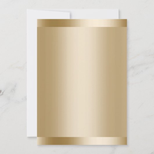 Gold Foil Background Graduparty Kaart (Achterkant)