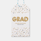 Gold Foil ballon | AFSTUDEREN CONFETTI STIPPEN Cadeaulabel (Voorkant)