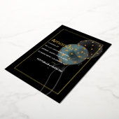 Gold Foil ballon Birthday Folie Uitnodiging (Gedraaid)