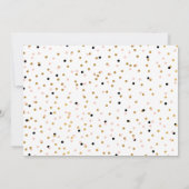 Gold Foil Ballon Confetti Stippen Graduparty Kaart (Achterkant)