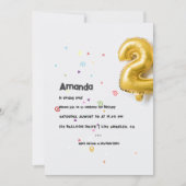 Gold Foil ballon en Confetti 2e verjaardag Foto Kaart (Voorkant)