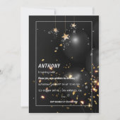 Gold Foil ballon en Confetti Birthday Party Kaart (Voorkant)