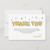 Gold Foil-ballonnen Twinkle Little Star-Baby showe Bedankkaart (Voorkant)