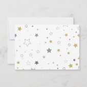 Gold Foil-ballonnen Twinkle Little Star-Baby showe Bedankkaart (Achterkant)