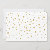 Gold Foil Balloons TWINS Baby shower Invitation Kaart (Achterkant)