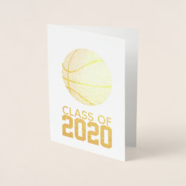 Gold Foil Basketball Afstuderen Folie Kaarten