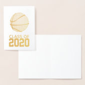 Gold Foil Basketball Afstuderen Folie Kaarten (Display)