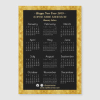 Gold Foil Beauty Salon Mini Kalender 2019