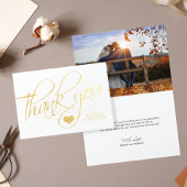 Gold Foil BEDANK JE Wendhart | FOTO Folie Kaarten