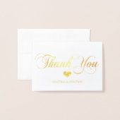 Gold Foil BEDANK JE Wendhart | FOTO Folie Kaarten (Voorkant met envelop)
