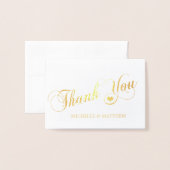 Gold Foil BEDANK JE Wendhart | FOTO Folie Kaarten (Voorkant met envelop)