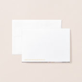 Gold FOIL BEDANKT Baby shower | FOTO Folie Kaarten (Met envelop)