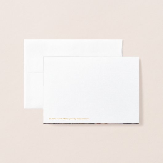 Gold FOIL BEDANKT Baby shower | FOTO Folie Kaarten (Met envelop)