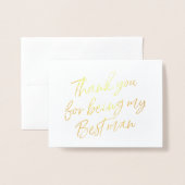 Gold Foil Bedankt dat ik mijn beste man ben Folie Kaarten (Voorkant met envelop)