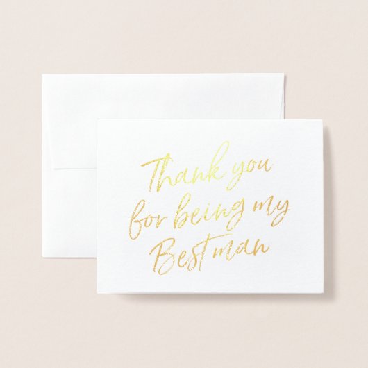 Gold Foil Bedankt dat ik mijn beste man ben Folie Kaarten (Voorkant met envelop)