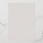 Gold Foil & Beige Minimalist Elegant Wedding Folie Uitnodiging (Achterkant)