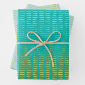 Gold Foil beugels Groene gekleurde achtergronden Inpakpapier Vel (In situ)