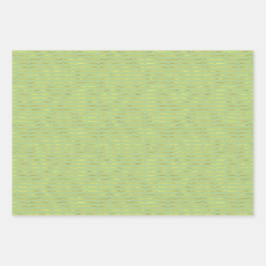 Gold Foil beugels Groene gekleurde achtergronden Inpakpapier Vel (Voorkant 2)