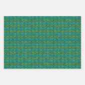 Gold Foil beugels Groene gekleurde achtergronden Inpakpapier Vel (Voorkant)