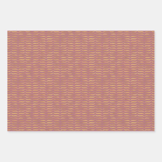 Gold Foil beugels met roze gekleurde achtergrond Inpakpapier Vel (Voorkant)