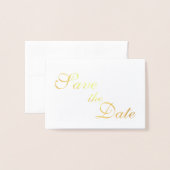 Gold Foil Bewaar de datums Folie Kaarten (Voorkant met envelop)
