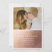 GOLD FOIL BEWAREN DE DATUM sparen de Mededeling va Save The Date (Voorkant)