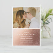 GOLD FOIL BEWAREN DE DATUM sparen de Mededeling va Save The Date (Staand voorkant)