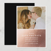 GOLD FOIL BEWAREN DE DATUM sparen de Mededeling va Save The Date (Voorkant / Achterkant)