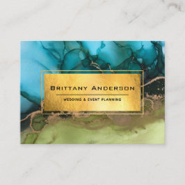 Gold Foil Black Blauwgroen Green Ethered Custom Bu Visitekaartje