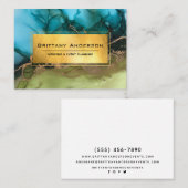 Gold Foil Black Blauwgroen Green Ethered Custom Bu Visitekaartje (Voorkant / Achterkant)