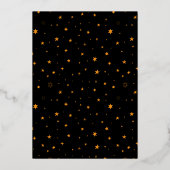 Gold Foil Black Cat Halloween Birthday Party Folie Uitnodiging (Achterkant)