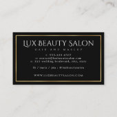 Gold Foil Black Classic  Swirls Custom App Afsprakenkaartje (Achterkant)