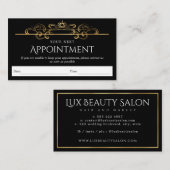 Gold Foil Black Classic  Swirls Custom App Afsprakenkaartje (Voorkant / Achterkant)