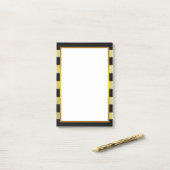 Gold Foil Black Stripe clean Post-it® Notes (Op bureau)