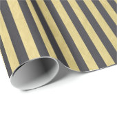 Gold Foil Black Stripes Pattern Cadeaupapier (Rol Hoek)