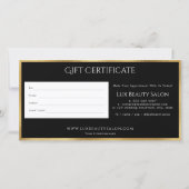 Gold Foil Black  Swirls Cadeaubon (Achterkant)